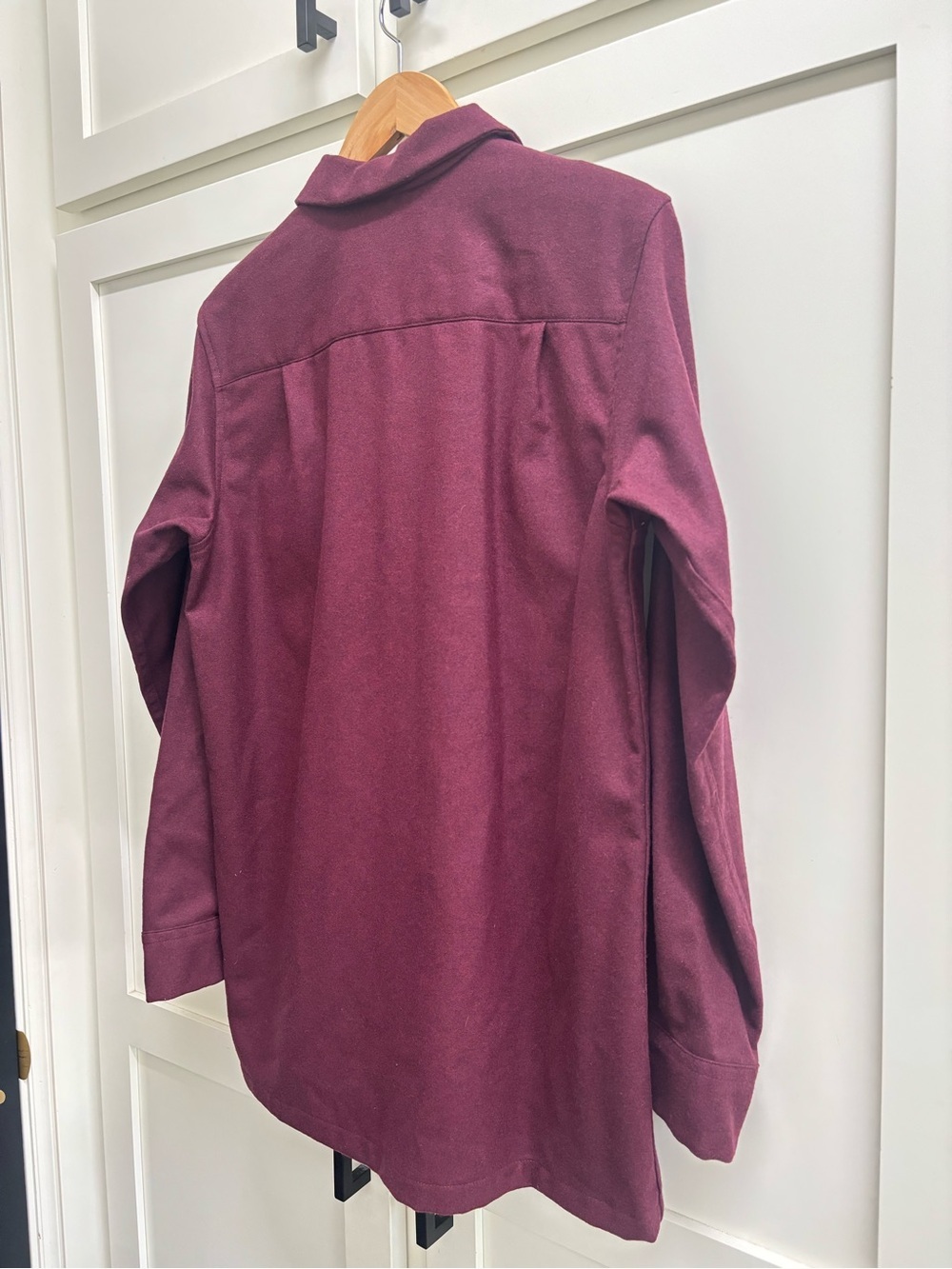Pendleton Original Board Shirt Men’s Small Burgundy 100% Virgin Wool USA Fabric - Picture 7 of 8